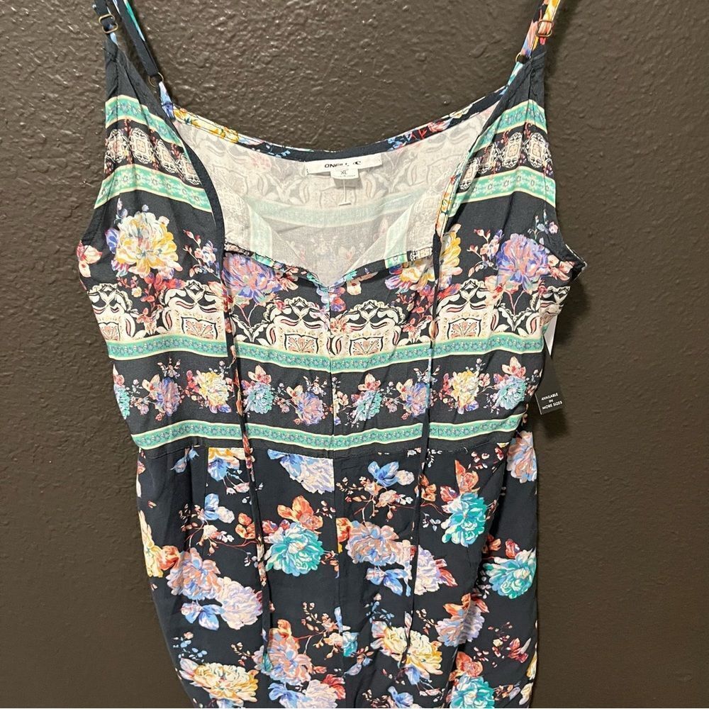 O'NEILL Liam Floral Print Romper in Slate XL - Picture 4 of 14
